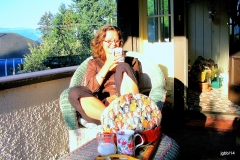 Morning tea on veranda